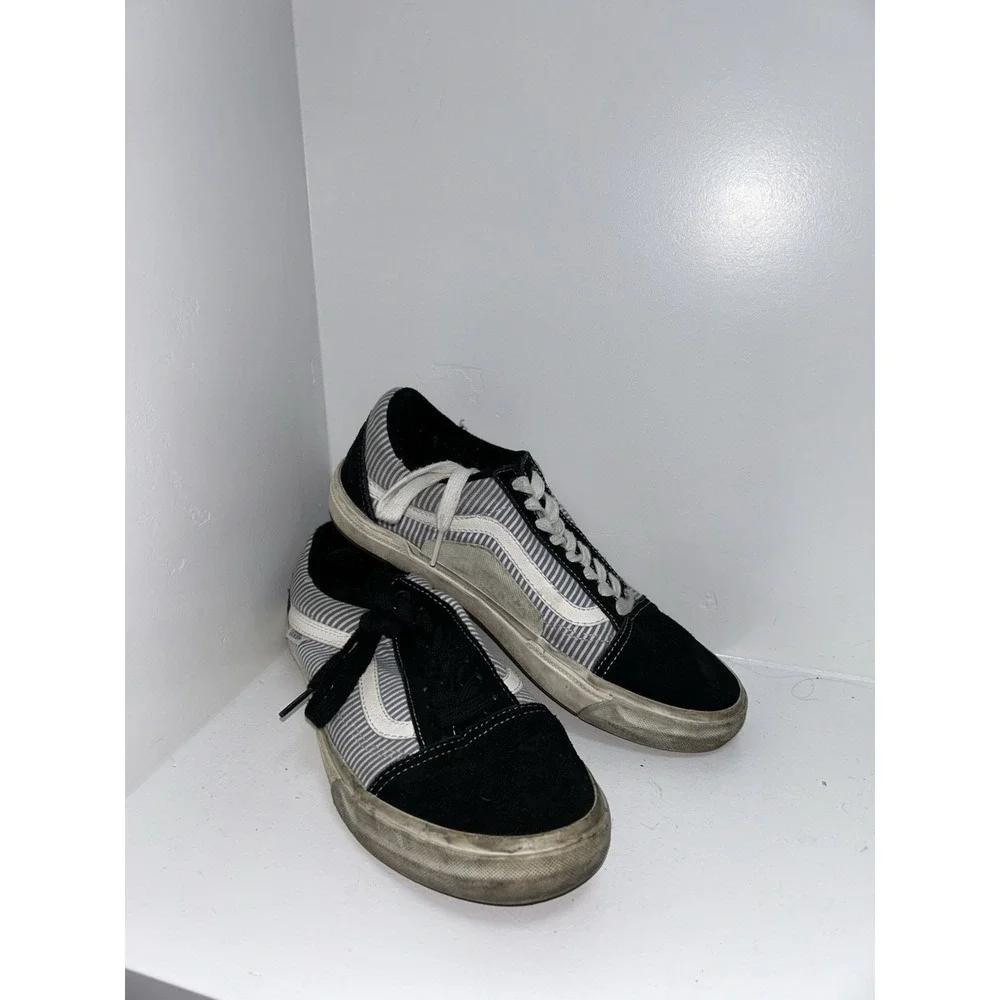 Vans Z2502* Mens Black/Multi Old Skool Pro BMX Skate Shoes Size 8.5M Pinstripe